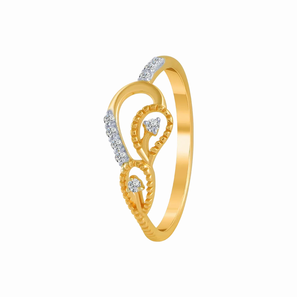 14KT (585) Yellow Gold And Diamond Ring For Women
