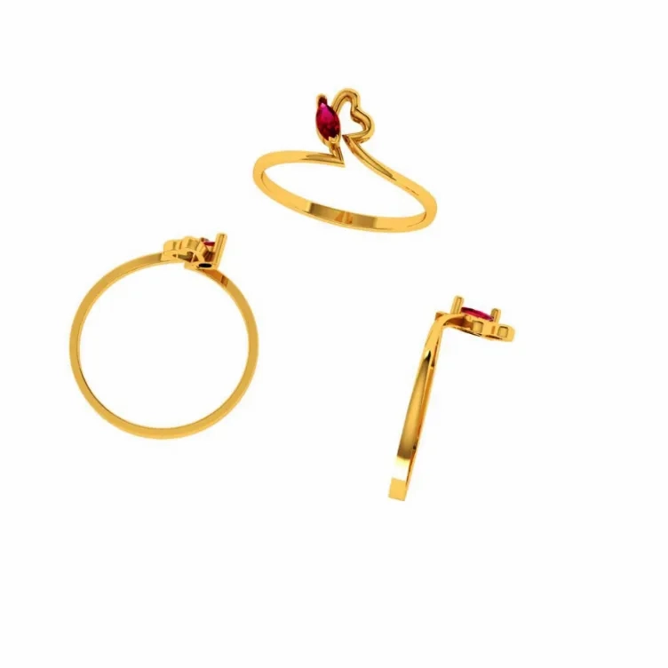 14KT (585) Yellow Gold Ring For Women