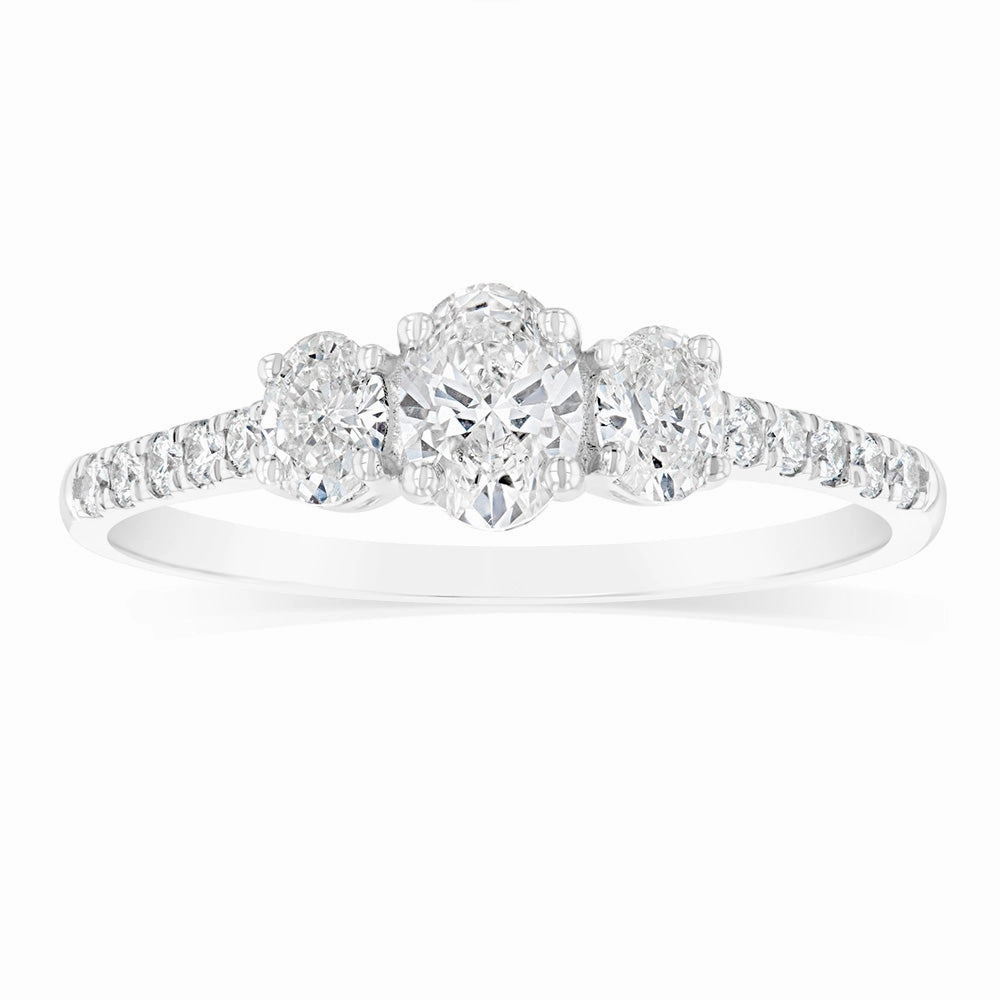 18ct White Gold 0.6 Carat Diamond Claw Solitaire Ring