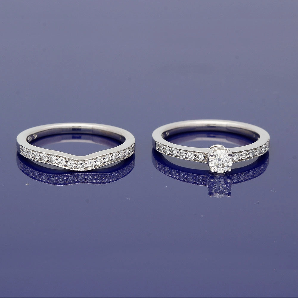 18ct White Gold Diamond Bridal Set