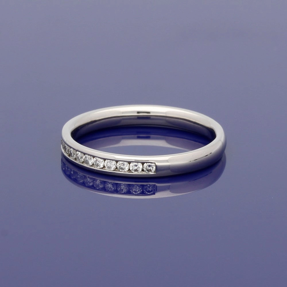 18ct White Gold Diamond Channel Set Half Eternity Ring