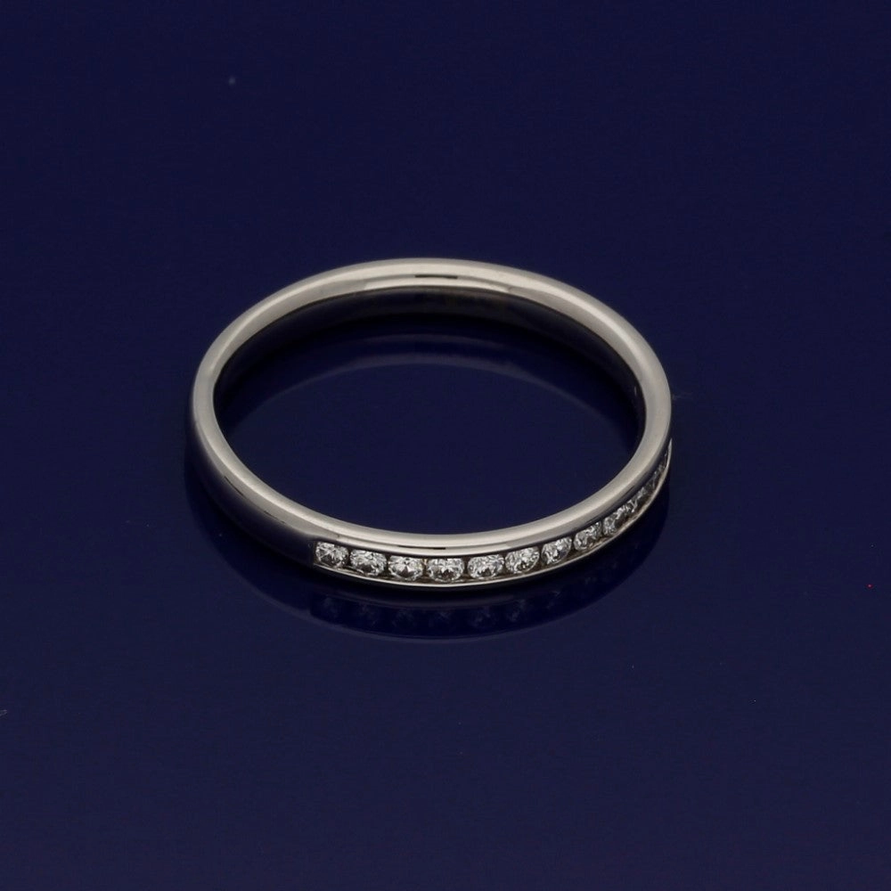 18ct White Gold Diamond Channel Set Half Eternity Ring