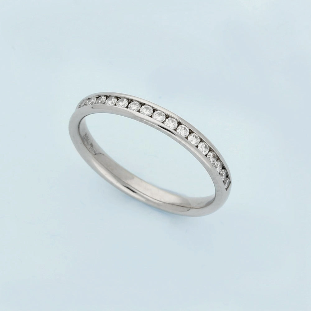 18ct White Gold Diamond Channel Set Half Eternity Ring