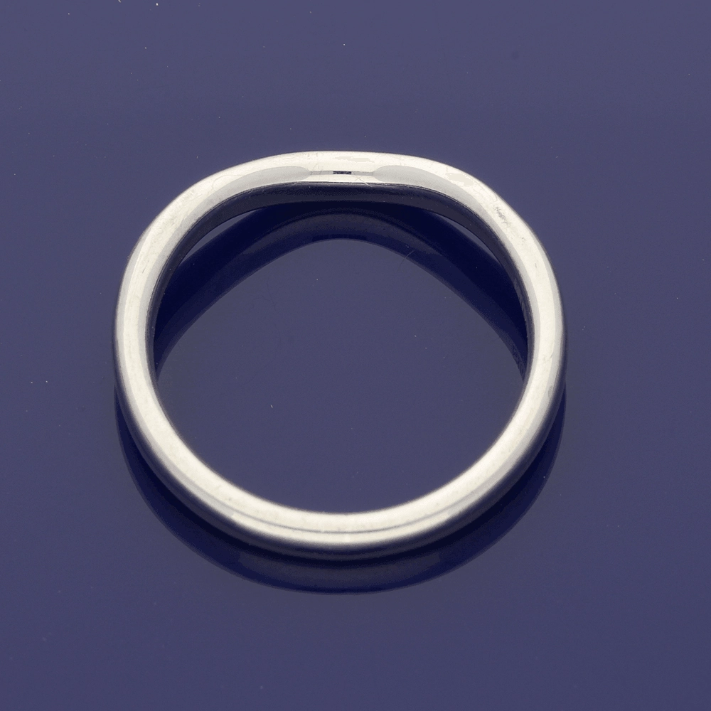 18ct White Gold Diamond Curve Shaped Eternity Ring