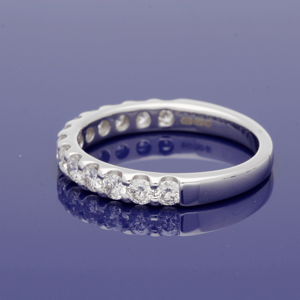 18ct White Gold Diamond Half Eternity Ring