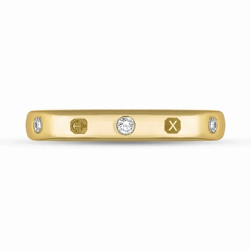 18ct Yellow Gold 0.18ctiamond Queen's Jubilee Hallmark 6mm Ring D