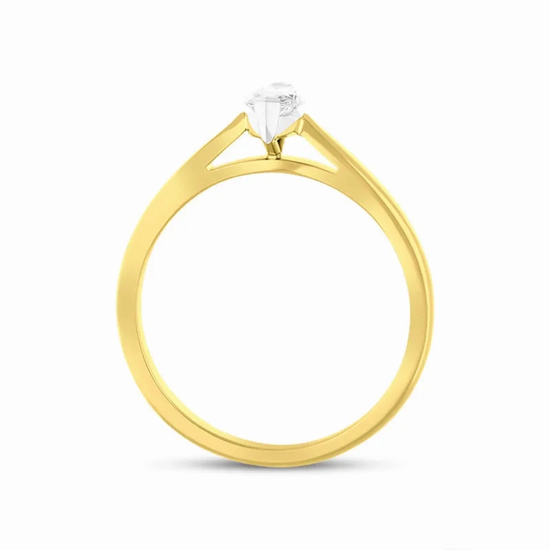 18ct Yellow Gold 0.42ct Diamond Marquise Cut Solitaire Ring