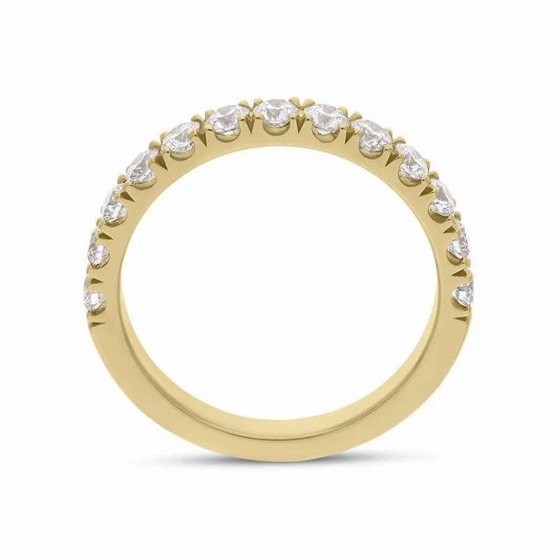 18ct Yellow Gold 0.75ct Diamond Half Eternity Ring