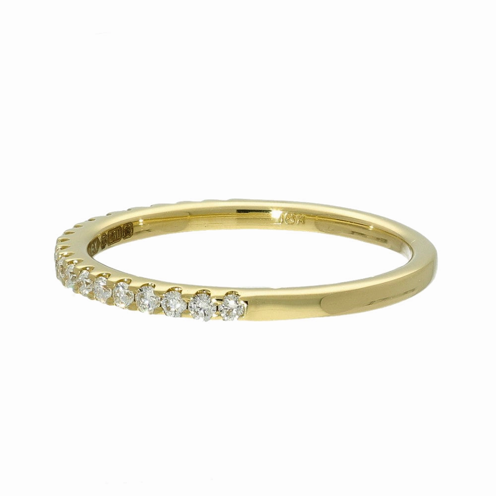 18ct Yellow Gold Diamond Half Eternity Ring