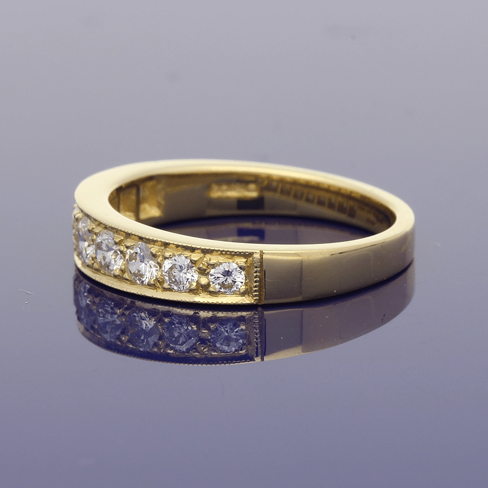 18ct Yellow Gold Graduated Diamond Half Eternity Ring