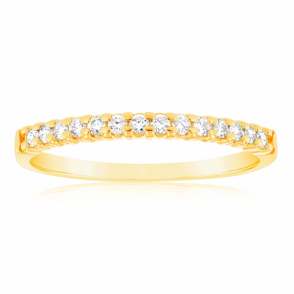 18ct Yellow Gold Ring With 0.15 Carats Of Diamonds