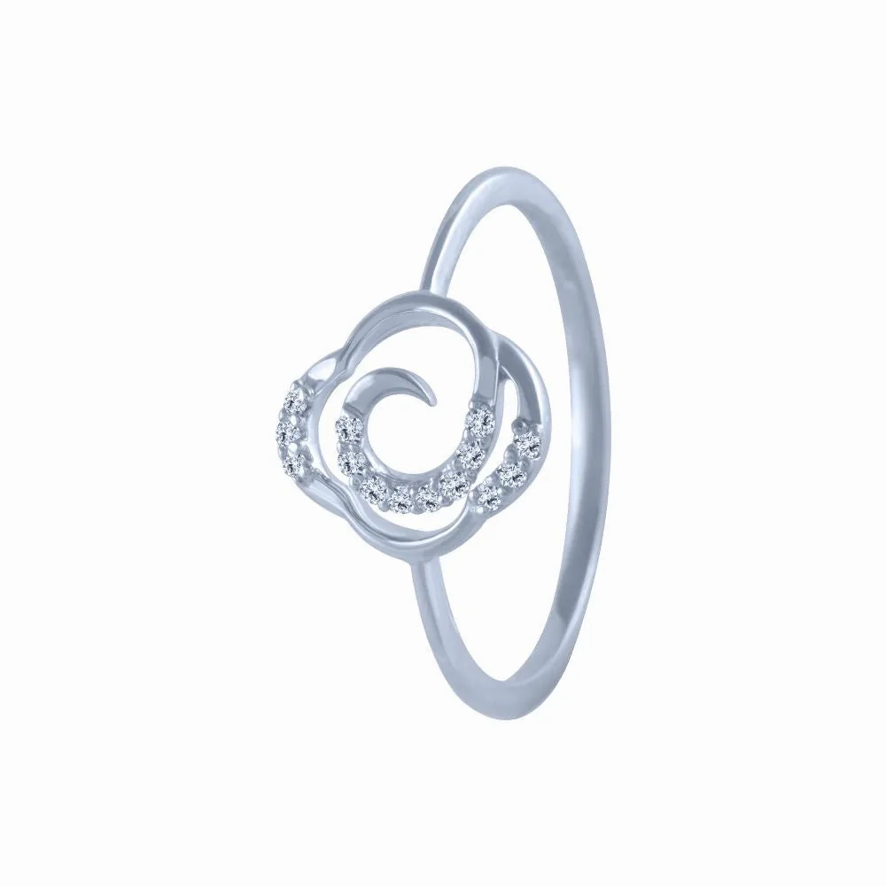 18k (750) White Gold And Diamond Ring For Women