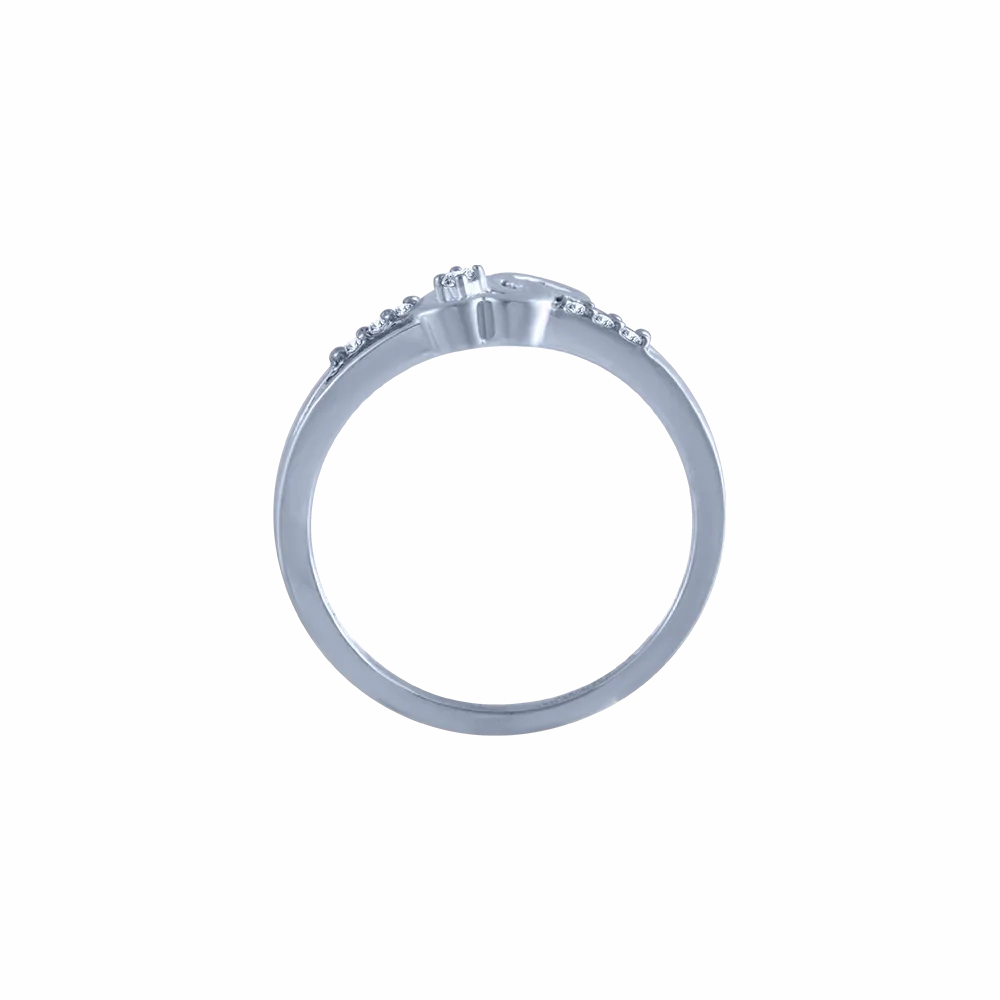18k (750) White Gold And Diamond Ring For Women