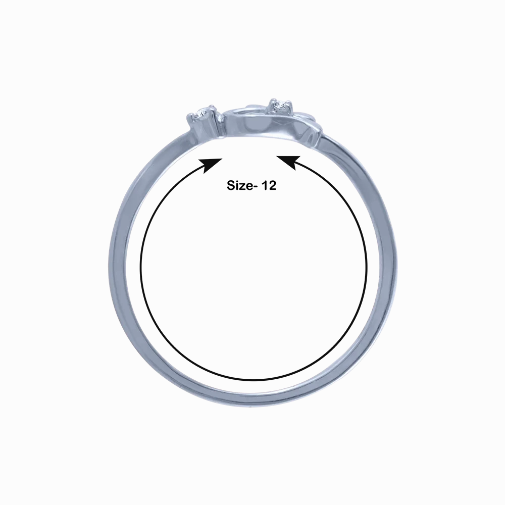 18k (750) White Gold And Diamond Ring For Women