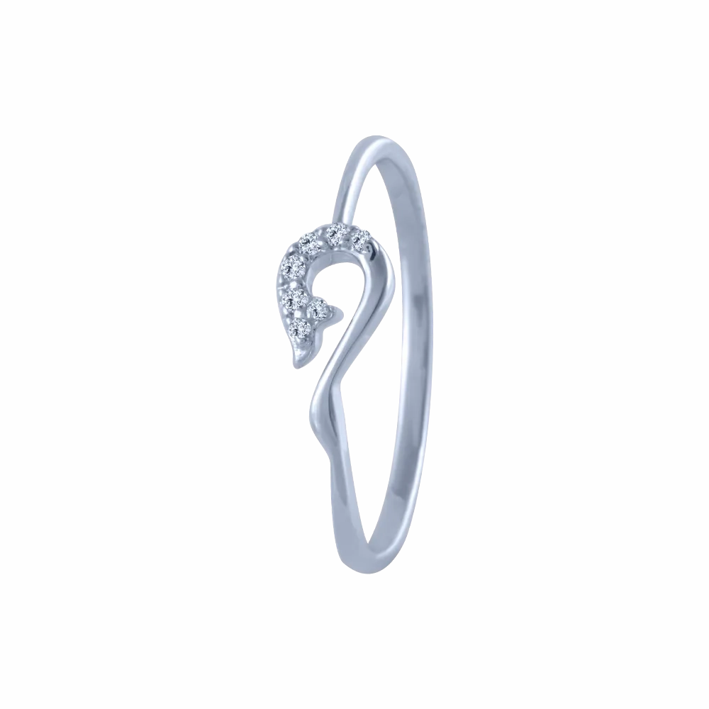18k (750) White Gold And Diamond Ring For Women
