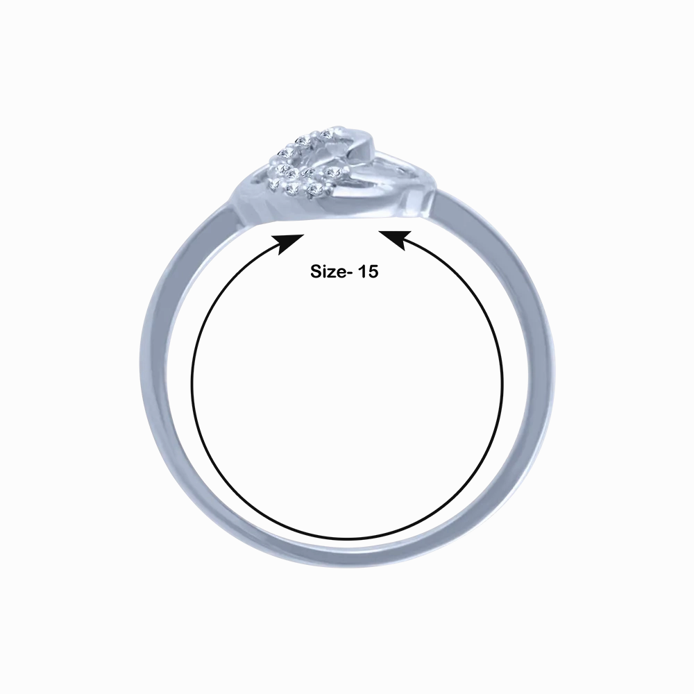 18k (750) White Gold And Diamond Ring For Women