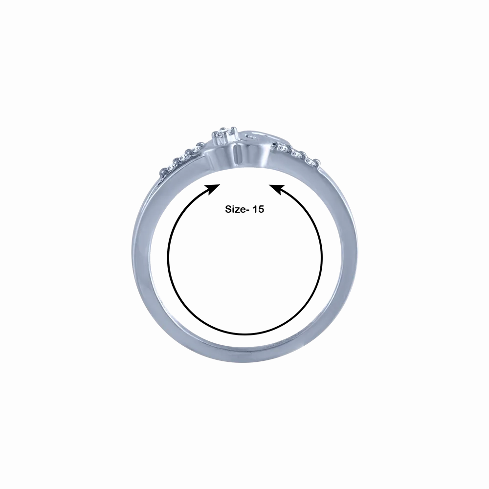 18k (750) White Gold And Diamond Ring For Women