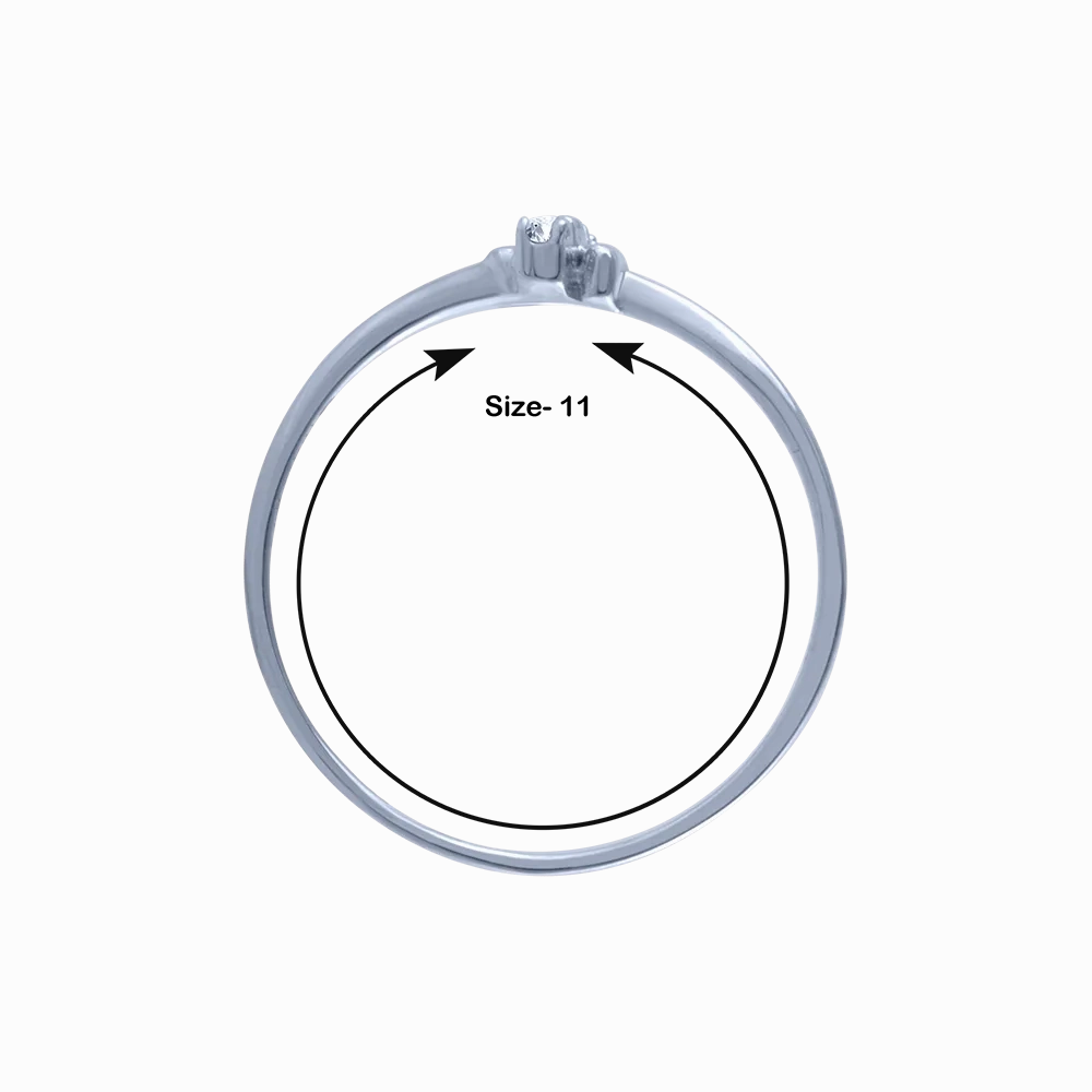 18k (750) White Gold And Diamond Ring For Women