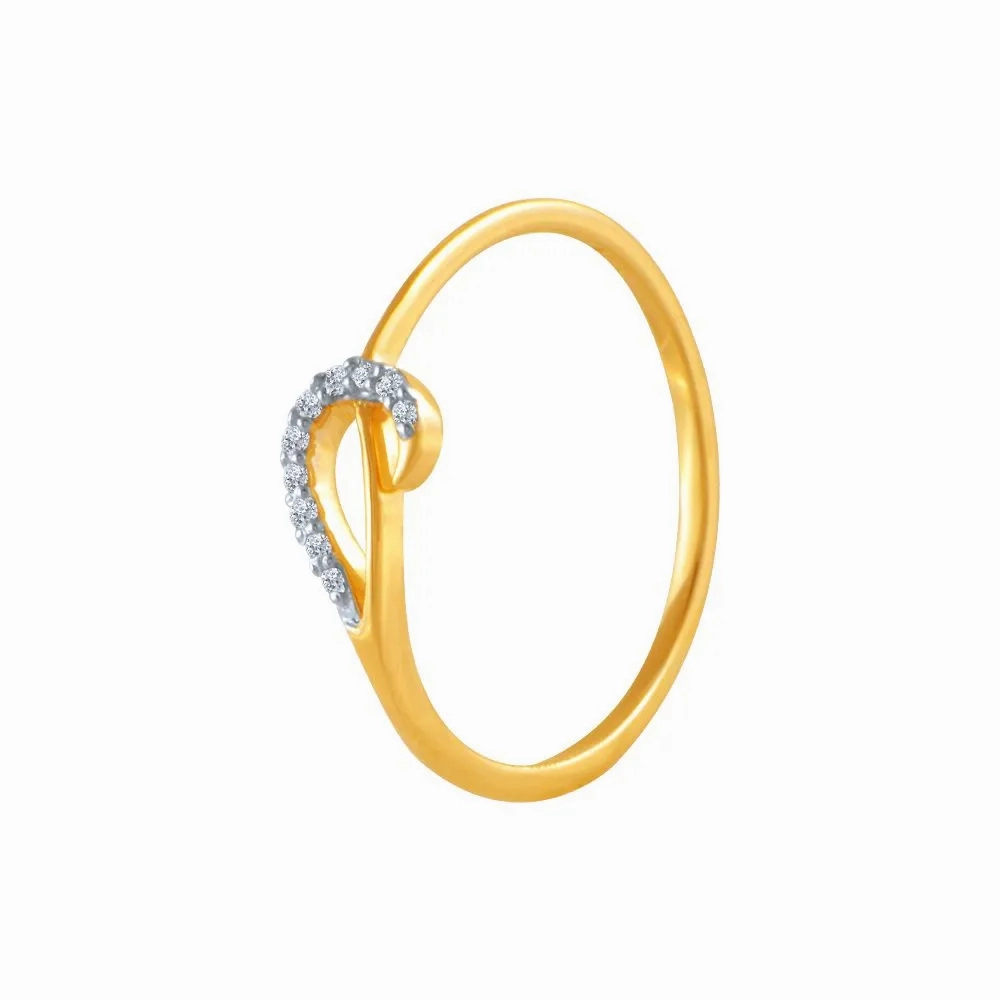 18k (750) Yellow Gold And Diamond Ring For Women