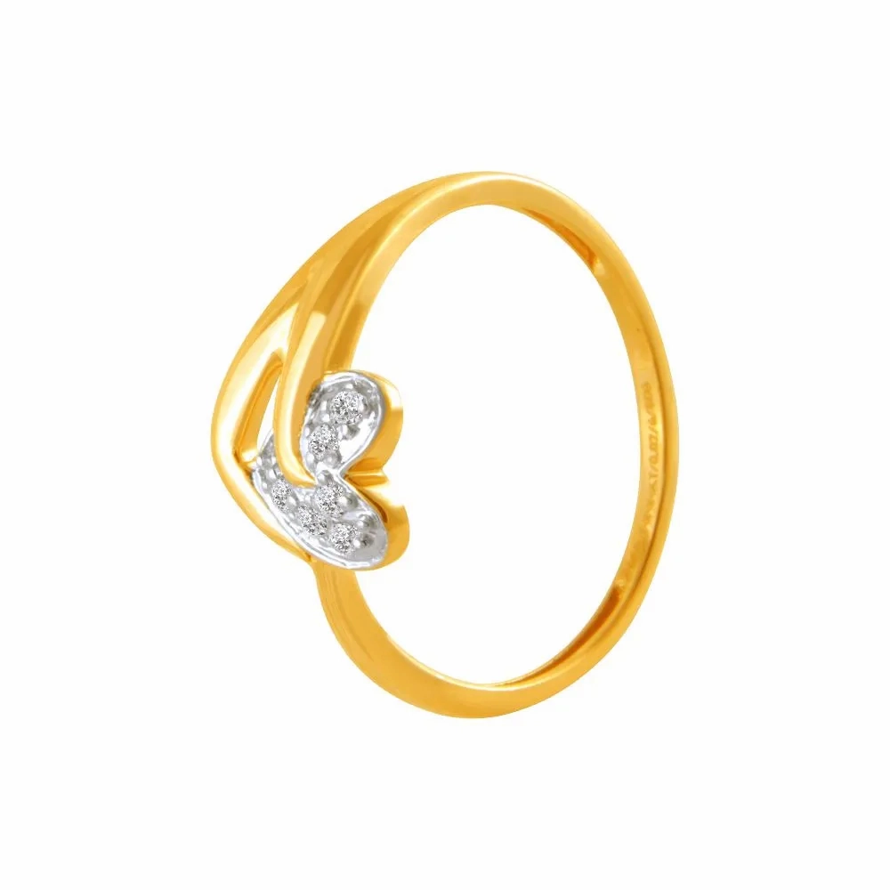 18k (750) Yellow Gold And Diamond Ring For Women