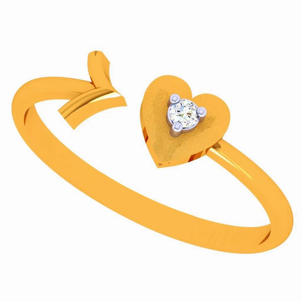 18k Heart &amp; Arrow Diamond Ring