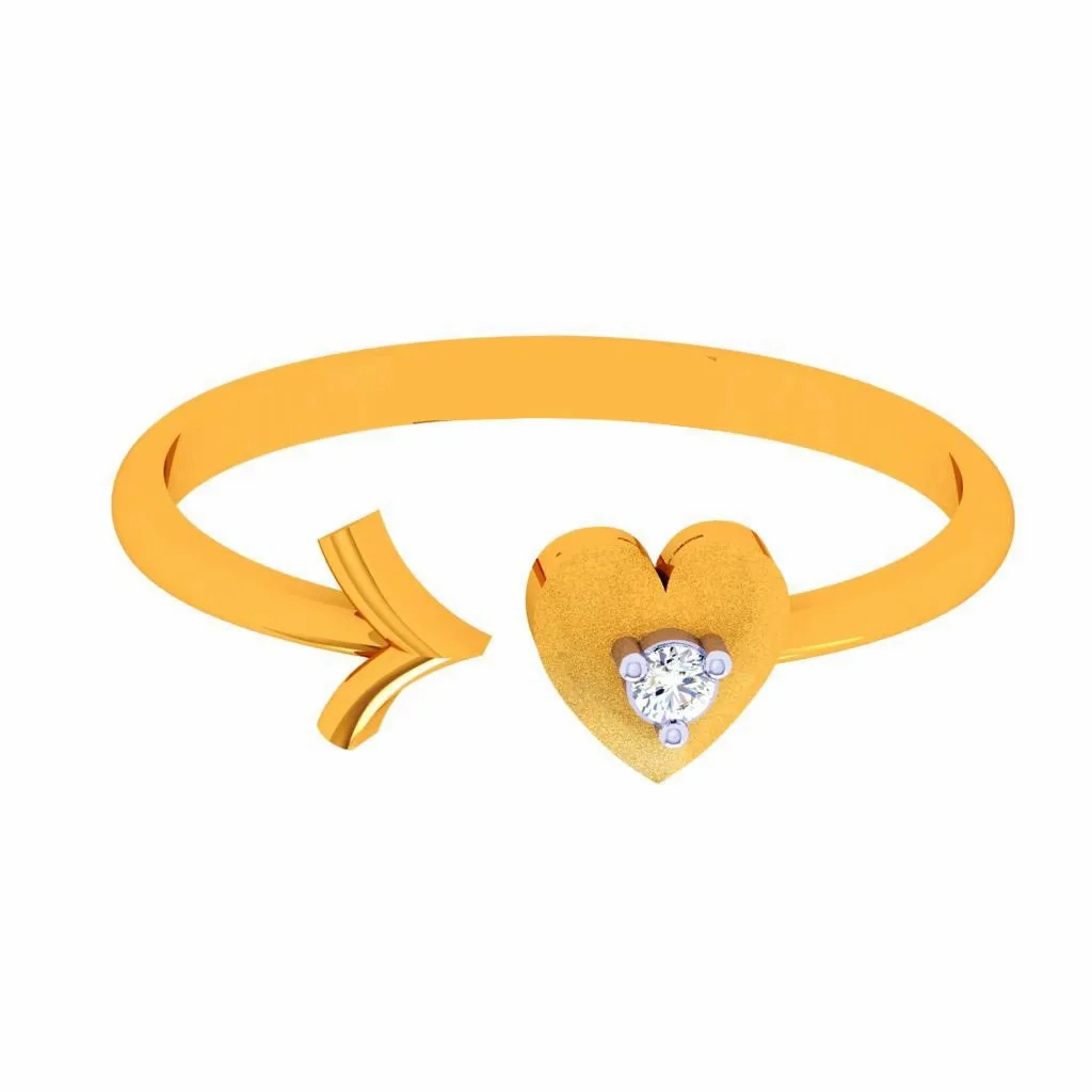 18k Heart &amp; Arrow Diamond Ring