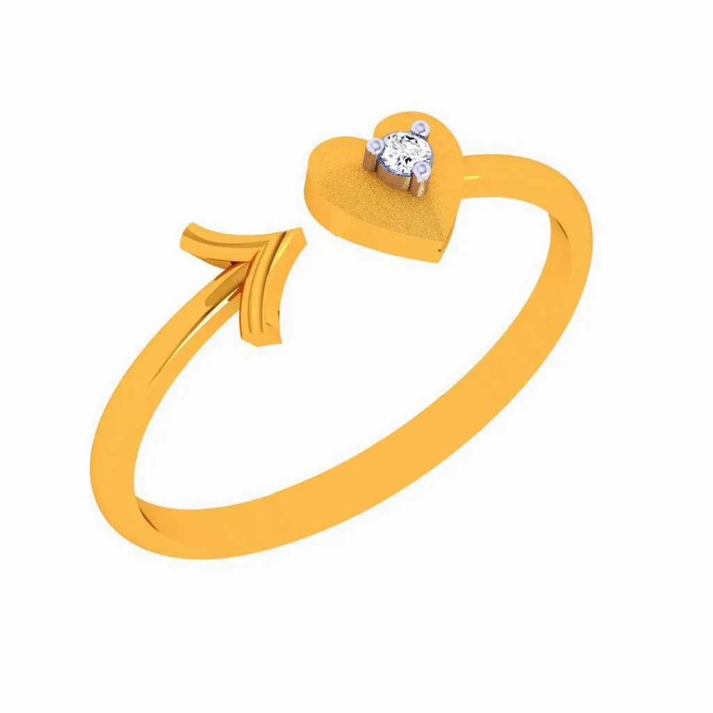 18k Heart &amp; Arrow Diamond Ring