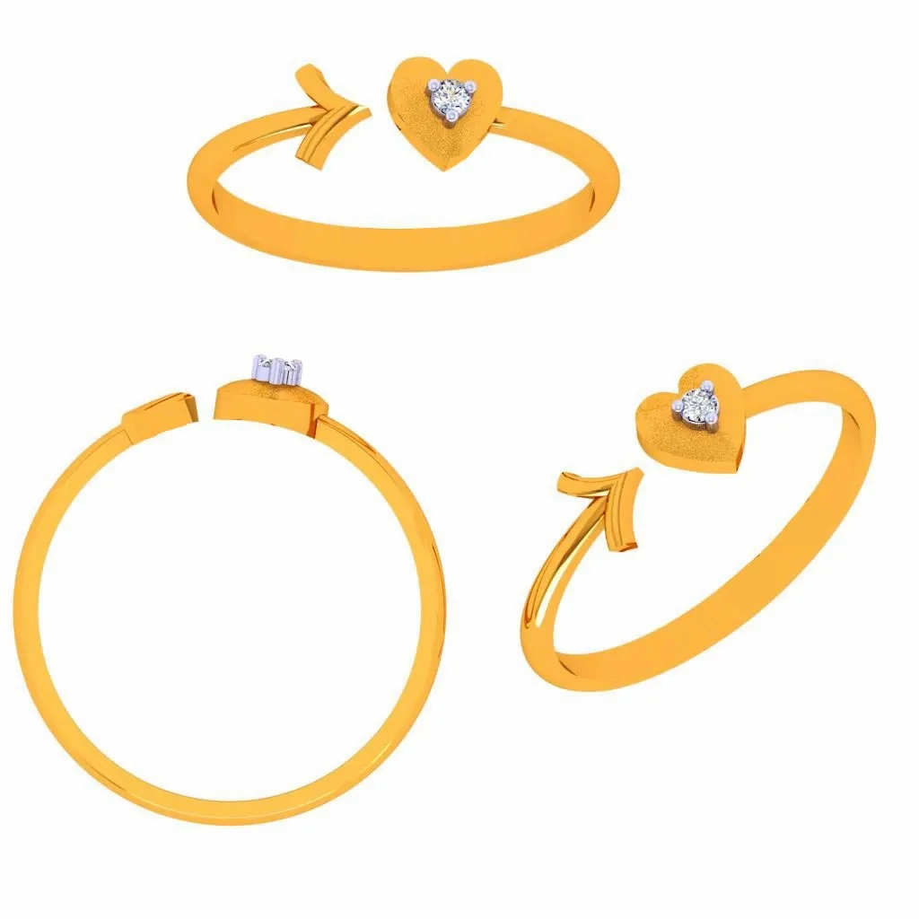 18k Heart &amp; Arrow Diamond Ring