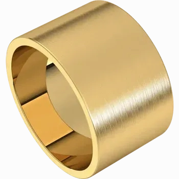18K Yellow Gold 12 mm Standard Fit Flat Band