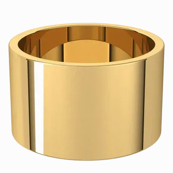18K Yellow Gold 12 mm Standard Fit Flat Band
