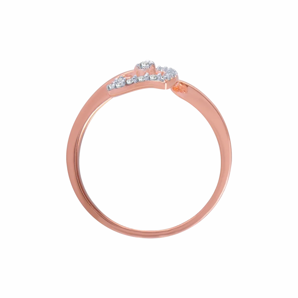 18KT (750) Rose Gold And Diamond Ring For Women