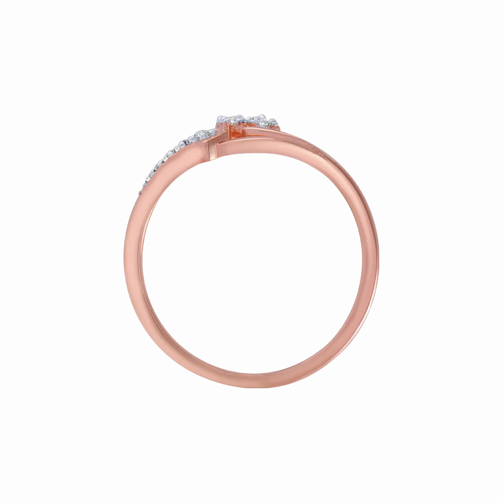 18KT (750) Rose Gold And Diamond Ring For Women