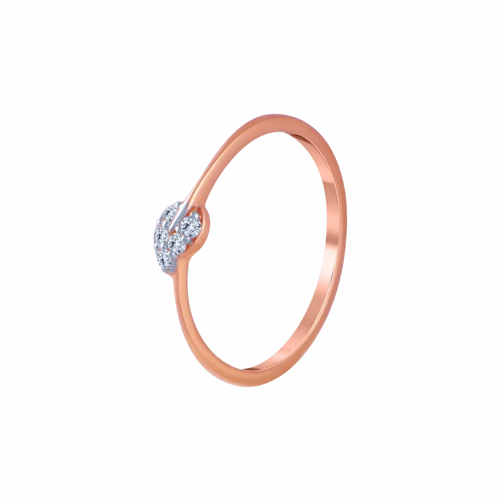 18KT (750) Rose Gold And Diamond Ring For Women