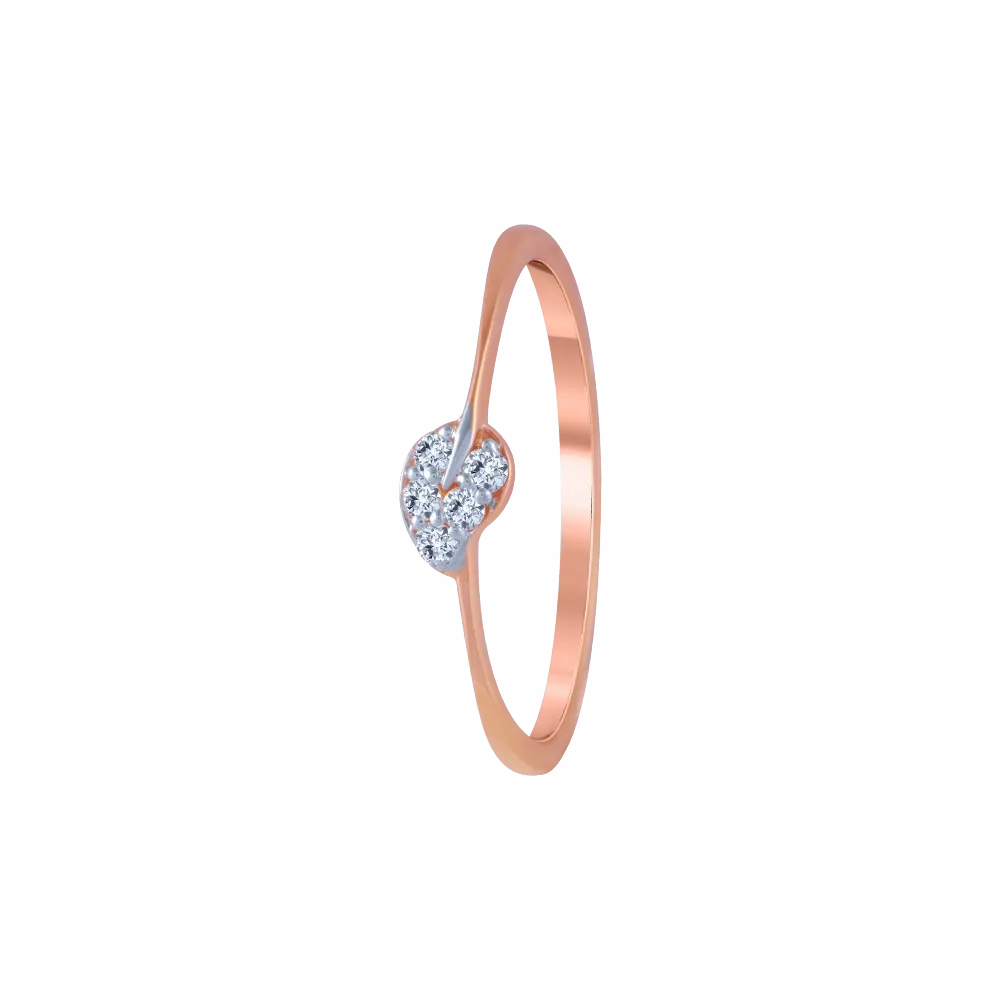18KT (750) Rose Gold And Diamond Ring For Women