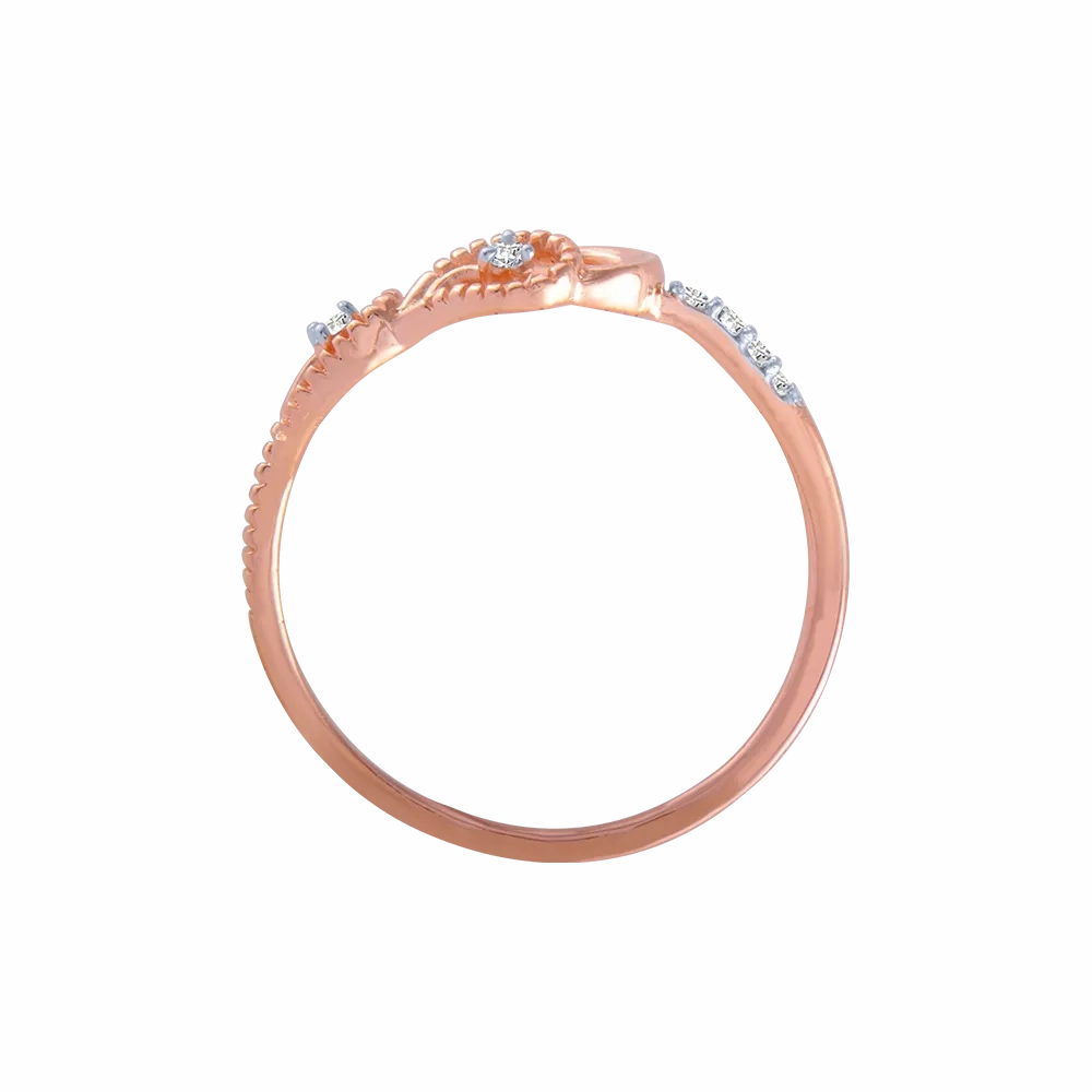 18KT (750) Rose Gold And Diamond Ring For Women