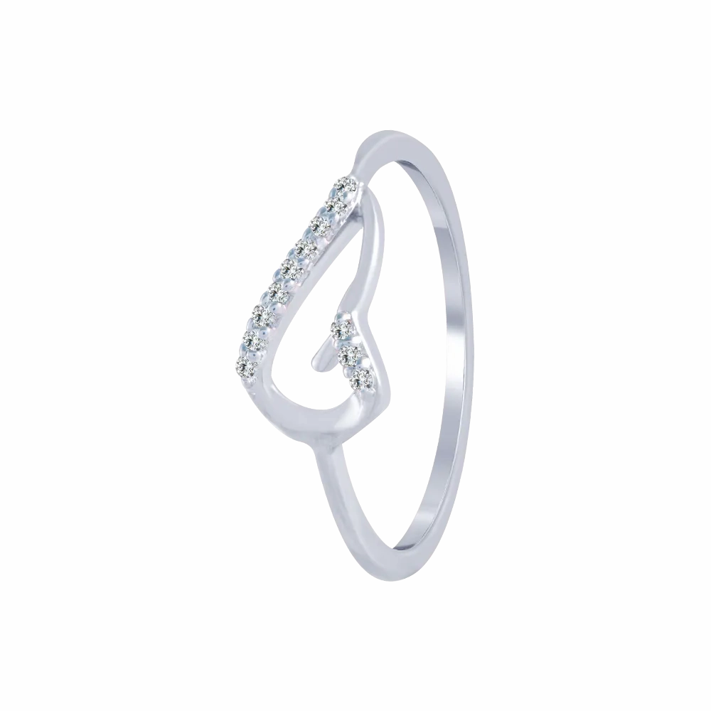 18KT (750) White Gold And Diamond Ring For Women