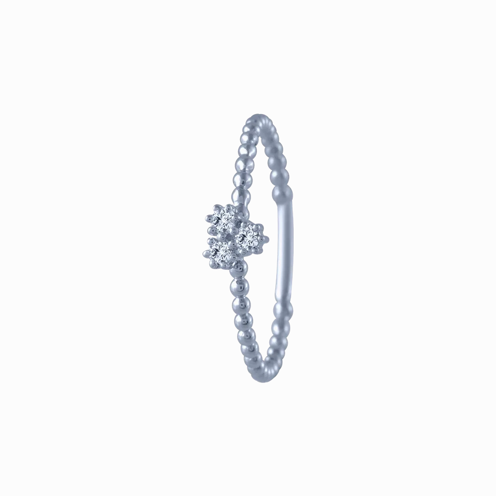 18KT (750) White Gold And Diamond Ring For Women