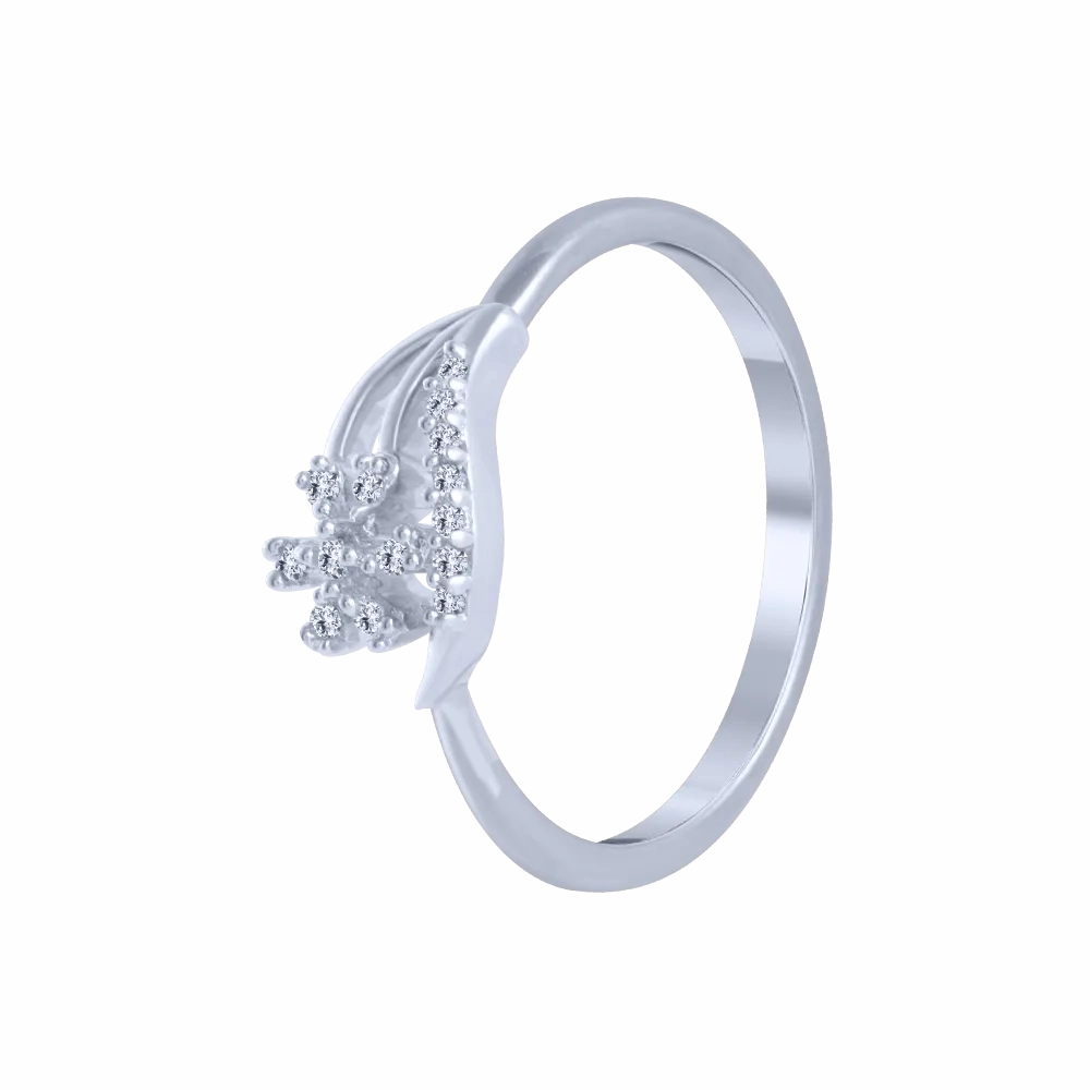 18KT (750) White Gold And Diamond Ring For Women