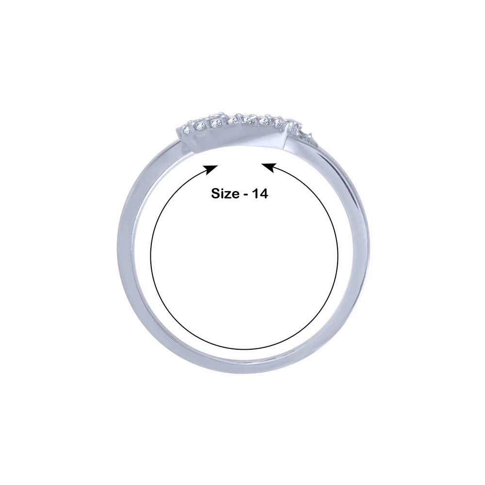 18KT (750) White Gold And Diamond Ring For Women