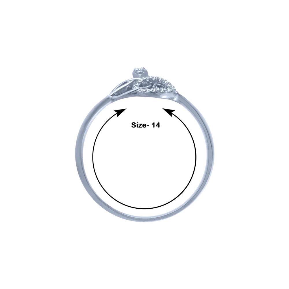 18KT (750) White Gold And Diamond Ring For Women