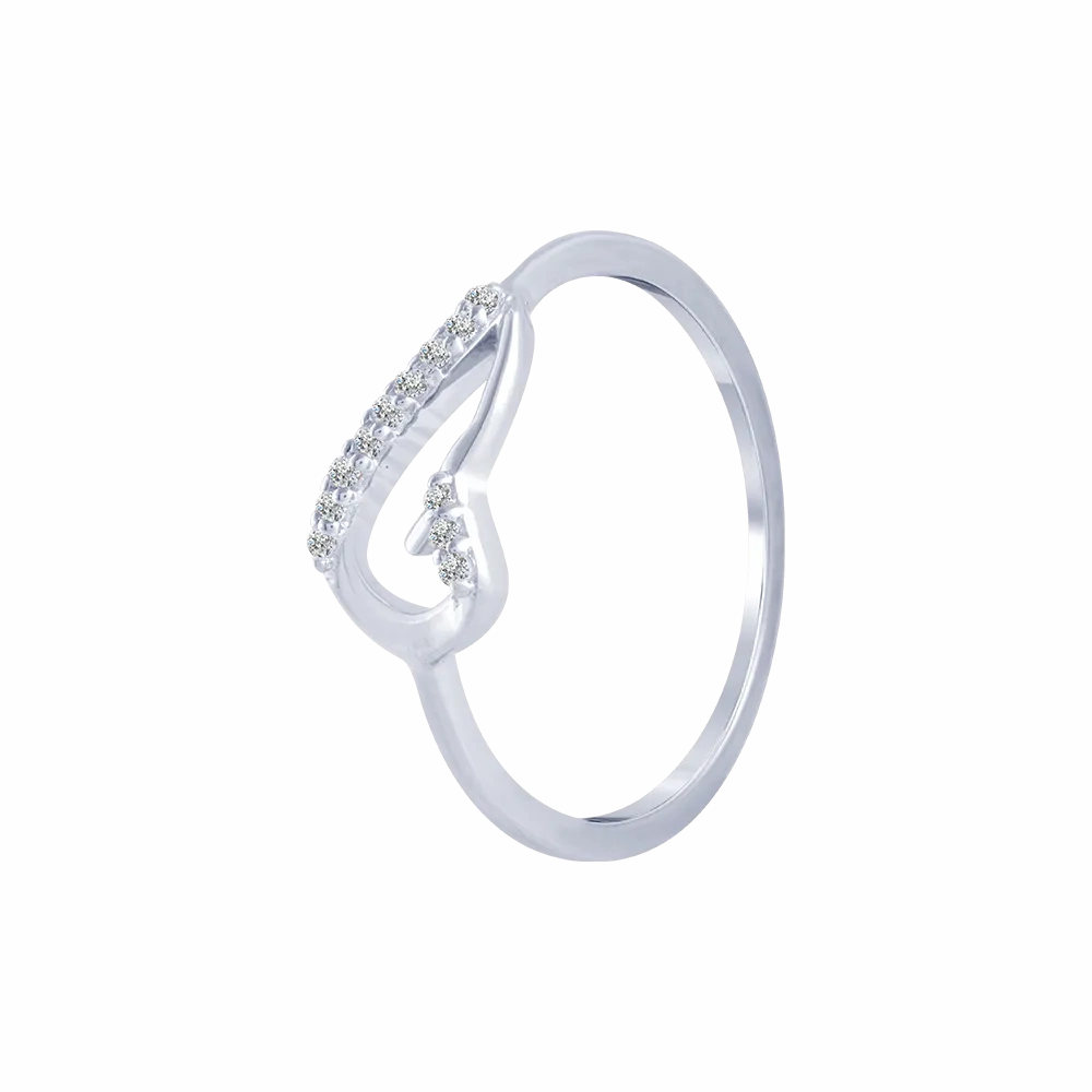18KT (750) White Gold And Diamond Ring For Women