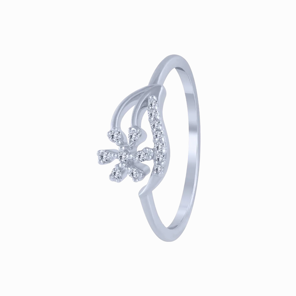 18KT (750) White Gold And Diamond Ring For Women