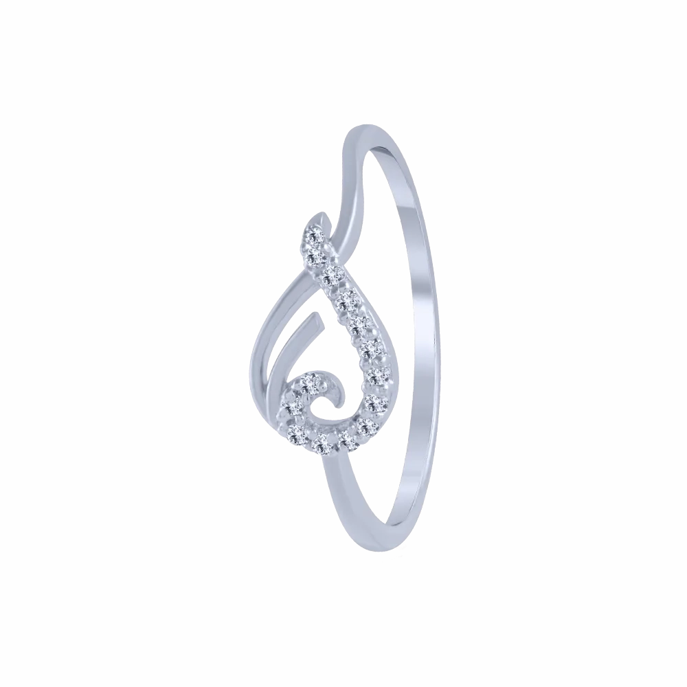 18KT (750) White Gold And Diamond Ring For Women