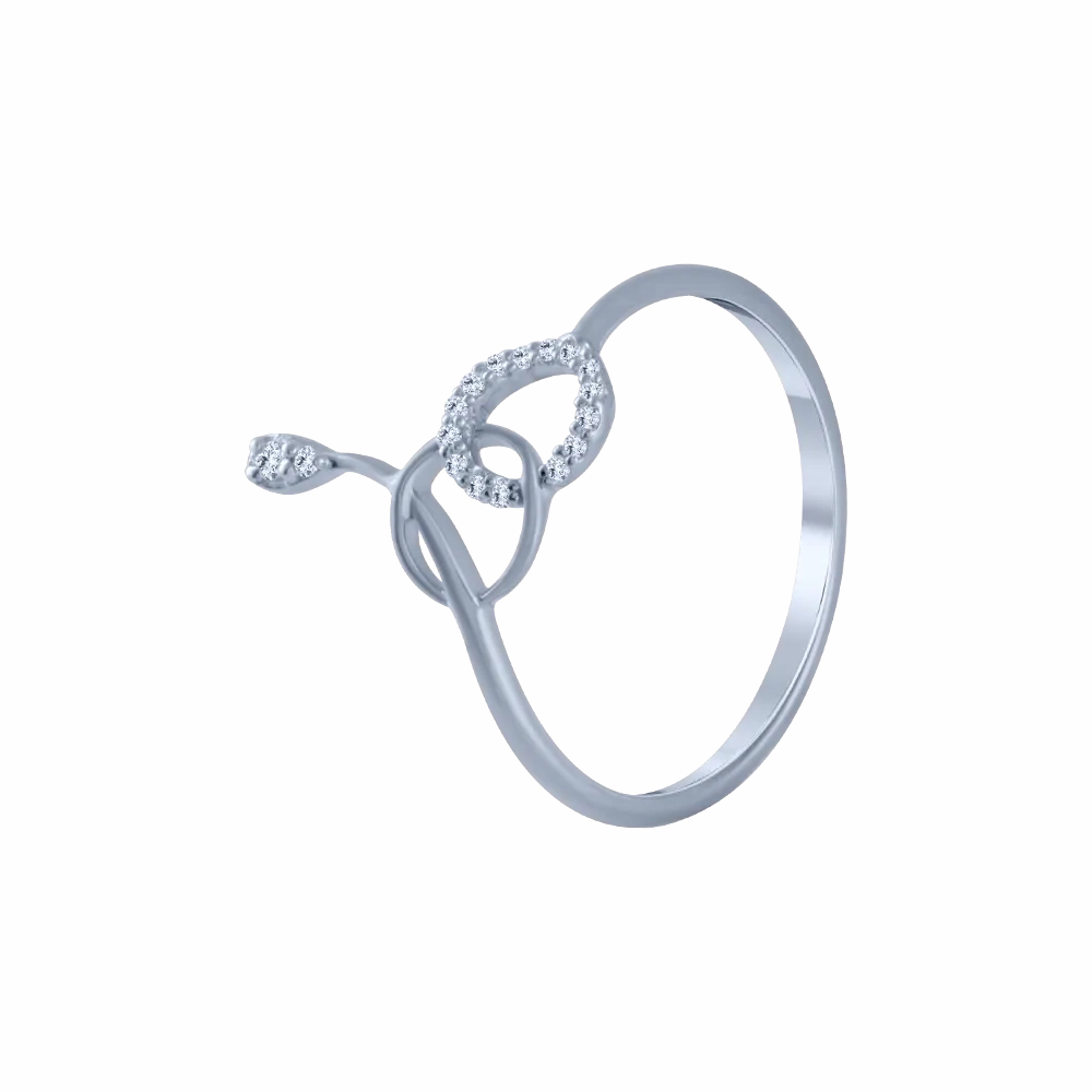 18KT (750) White Gold And Diamond Ring For Women