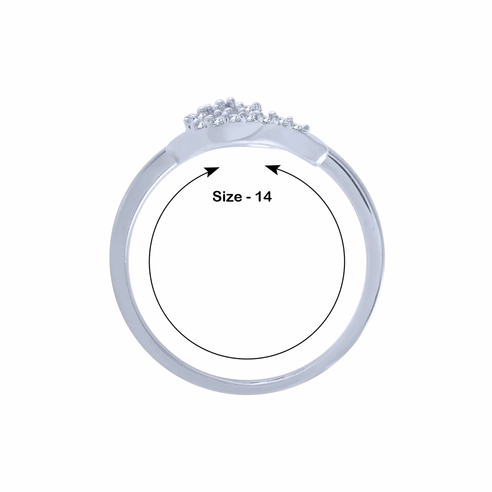 18KT (750) White Gold And Diamond Ring For Women
