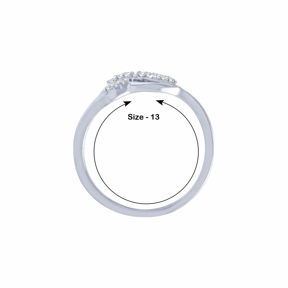 18KT (750) White Gold And Diamond Ring For Women