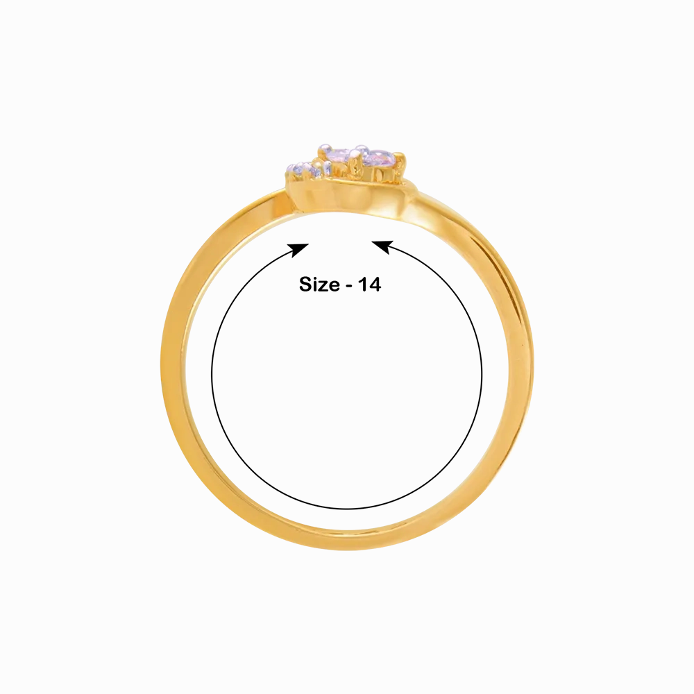 18KT (750) Yellow Gold And Diamond Ring For Women