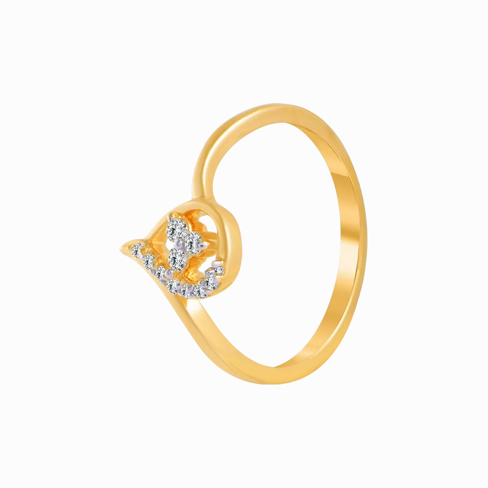 18KT (750) Yellow Gold And Diamond Ring For Women
