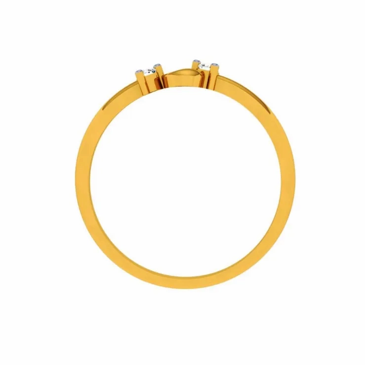 18KT (750) Yellow Gold And Diamond Ring For Women