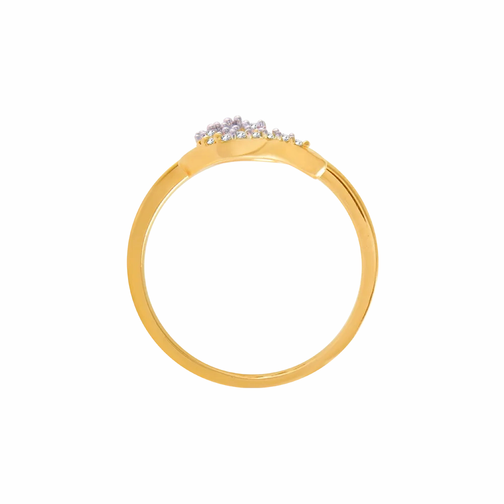18KT (750) Yellow Gold And Diamond Ring For Women